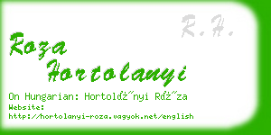 roza hortolanyi business card